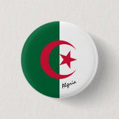 Knop Algerije, patriottische Algerijnse vlag mode Ronde Button 3,2 Cm (Voorkant)