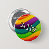 Knop "Ally" voor alle vrienden en vrienden Ronde Button 5,7 Cm (Voorkant /achterkant)