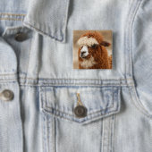 Knop Alpaca Vierkante Button 5,1 Cm (In situ)