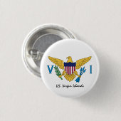 Knop Amerikaanse Maagdeneilanden, patriottische vl Ronde Button 3,2 Cm (Voorkant /achterkant)