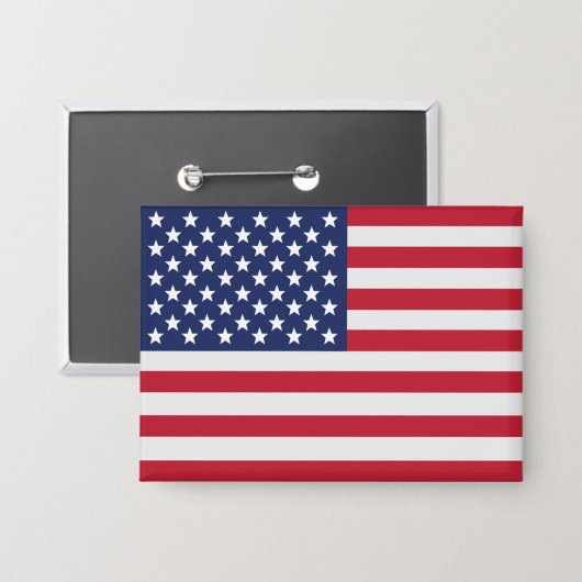 Knop "Amerikaanse Vlag Sterren Strepen Patriottisc Button (Voorkant / Achterkant)