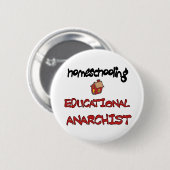 knop anarchist homeschool ronde button 5,7 cm (Voorkant /achterkant)