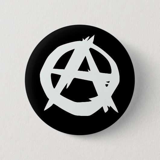 Knop Anarchist logo Ronde Button 5,7 Cm (Voorkant)