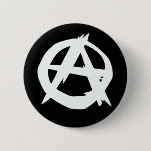 Knop Anarchist logo Ronde Button 5,7 Cm