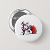 Knop Angry Santa Ronde Button 5,7 Cm (Voorkant /achterkant)