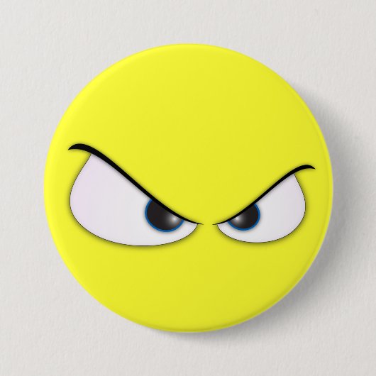 Knop AngryEyes Ronde Button 7,6 Cm (Voorkant)