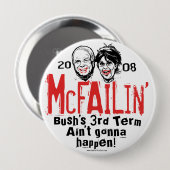 Knop Anti-McCain Palin McFailin Ronde Button 4,0 Cm (Voorkant /achterkant)