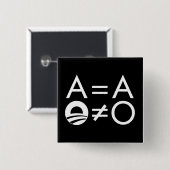 Knop Anti-Obama Objectivist Vierkante Button 5,1 Cm (Voorkant /achterkant)