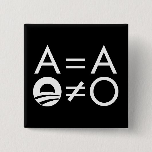 Knop Anti-Obama Objectivist Vierkante Button 5,1 Cm (Voorkant)