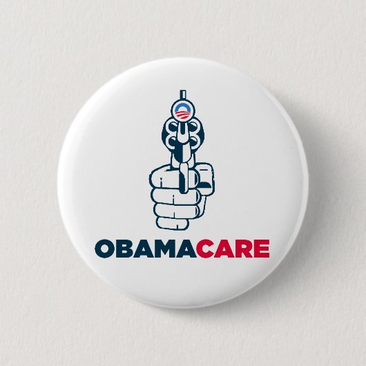 Knop Anti-Obamacare Ronde Button 5,7 Cm (Voorkant)