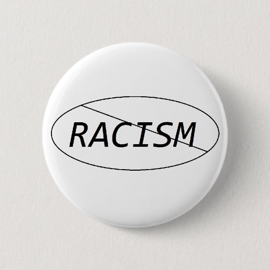Knop Anti-Racisme Ronde Button 5,7 Cm (Voorkant)