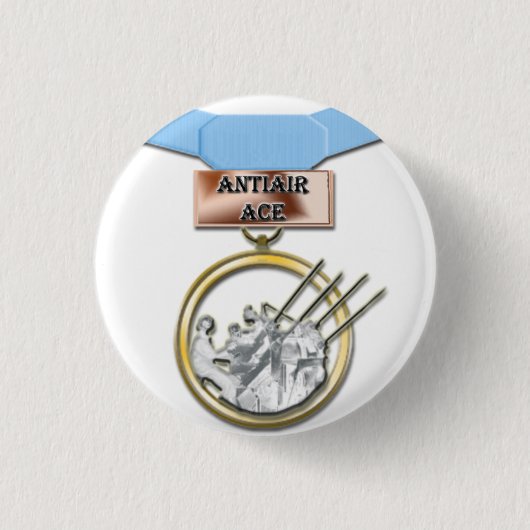 Knop Antiair Ace-medaille Ronde Button 3,2 Cm (Voorkant)