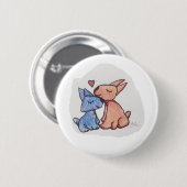 Knop AnyBunnyLovesYou Ronde Button 5,7 Cm (Voorkant /achterkant)