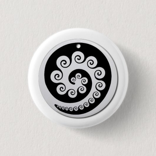 Knop AOTEAROA KORU van nieuw-zeeland Ronde Button 3,2 Cm (Voorkant)
