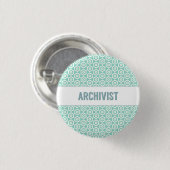 Knop Archivist, op aqua Ronde Button 3,2 Cm (Voorkant /achterkant)