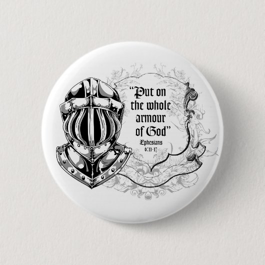 Knop Armor of God Ronde Button 5,7 Cm (Voorkant)