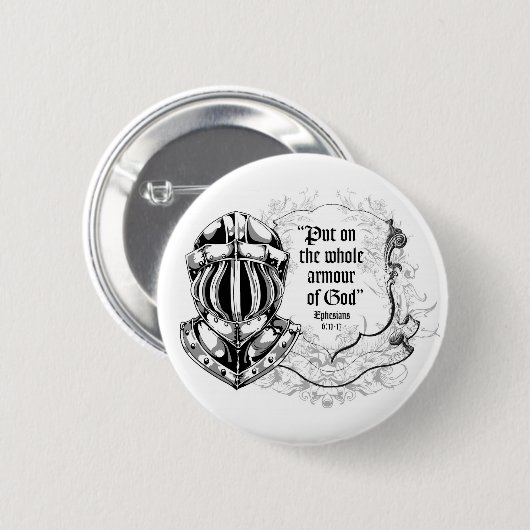 Knop Armor of God Ronde Button 5,7 Cm (Voorkant /achterkant)