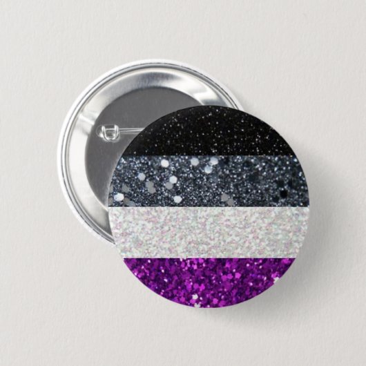 knop Aseksuele pride glitter Ronde Button 5,7 Cm (Voorkant /achterkant)