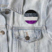 knop Aseksuele pride glitter Ronde Button 5,7 Cm (In situ)