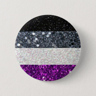 knop Aseksuele pride glitter Ronde Button 5,7 Cm