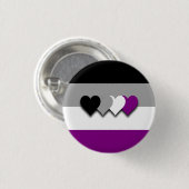 Knop Asexualiteitmarkering Ronde Button 3,2 Cm (Voorkant /achterkant)