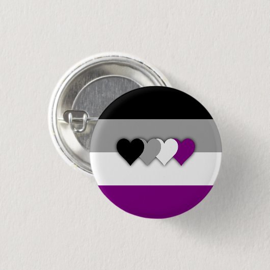 Knop Asexualiteitmarkering Ronde Button 3,2 Cm (Voorkant /achterkant)