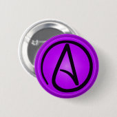 Knop Atheïst logo Ronde Button 5,7 Cm (Voorkant /achterkant)