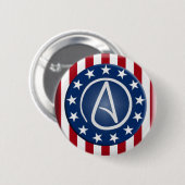 knop Atheïst Patriot Ronde Button 5,7 Cm (Voorkant /achterkant)