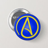 knop Atheïstisch symbool Ronde Button 5,7 Cm (Voorkant /achterkant)