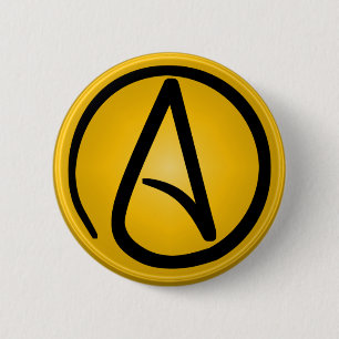 knop Atheïstisch symbool Ronde Button 5,7 Cm