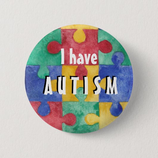 Knop Autism-id Ronde Button 5,7 Cm (Voorkant)
