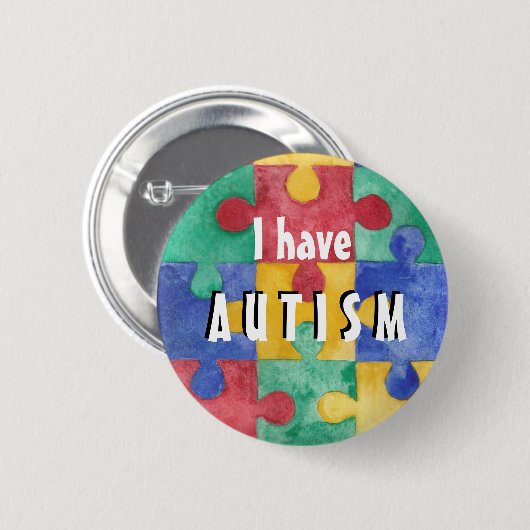 Knop Autism-id Ronde Button 5,7 Cm (Voorkant /achterkant)