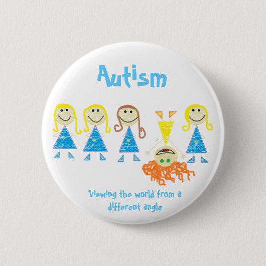 Knop Autism Ronde Button 5,7 Cm (Voorkant)