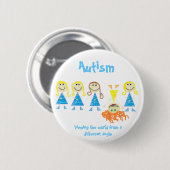 Knop Autism Ronde Button 5,7 Cm (Voorkant /achterkant)