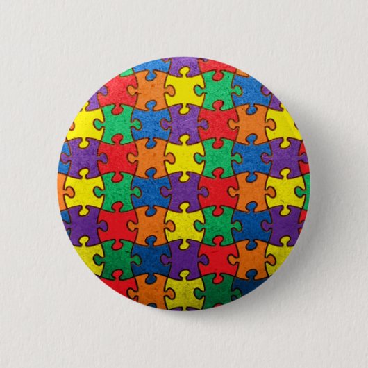 Knop Autism Ronde Button 5,7 Cm (Voorkant)