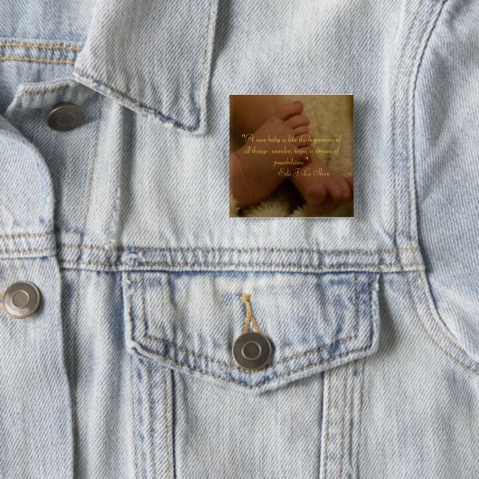 Knop baby vierkante button 5,1 cm (In situ)