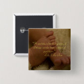 Knop baby vierkante button 5,1 cm (Voorkant /achterkant)