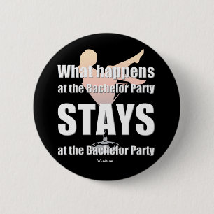 Knop Bachelor-partij Ronde Button 5,7 Cm