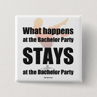 Knop Bachelor Party Vierkante Button 5,1 Cm