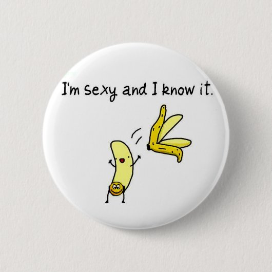 knop, banaan, kerstmis ronde button 5,7 cm (Voorkant)