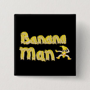 Knop Banana Man Vierkante Button 5,1 Cm