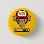 Knop Bananas Ronde Button 3,2 Cm (Voorkant)