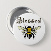 Knop "Bee" zonder ingewanden Ronde Button 7,6 Cm (Voorkant /achterkant)