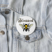 Knop "Bee" zonder ingewanden Ronde Button 7,6 Cm (In situ)