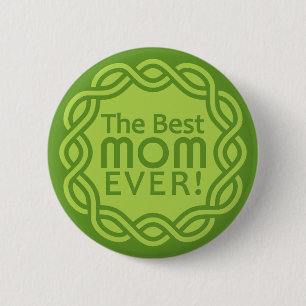 Knop BEST MOM Ronde Button 5,7 Cm