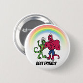 Knop Beste vrienden Ronde Button 5,7 Cm (Voorkant /achterkant)
