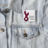 Knop Bewustmakingsmaand Cesarean Vierkante Button 5,1 Cm (In situ)