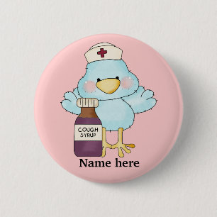 Knop Birdie Nurse Ronde Button 5,7 Cm