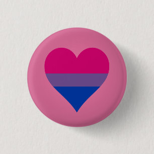 Knop Bisexuality flag Ronde Button 3,2 Cm