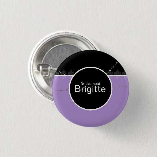 Knop Blauw en zwart Ronde Button 3,2 Cm (Voorkant /achterkant)